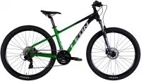 Велосипед 27,5" Leon XC 100 HDD (2025) чорний з зеленим