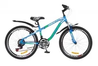 Велосипед 24" Discovery Flint AM V-br, сине-бело-зеленый матовый 2018