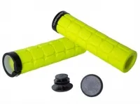Грипсы Green Cycle GC-G219 130mm вспененная резина, с одним замком желтые