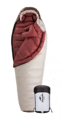 Спальный мешок Naturehike Snowbird NH20YD001 (-3°C) 205 см L, white/brown