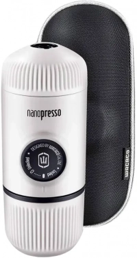 Портативна еспресо-кавоварка Wacaco Nanopresso з чохлом, white