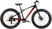 Велосипед 26" Formula PALADIN DD (2021) чорно-червоний з бірюзовим
