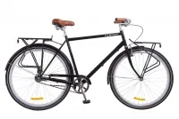 Велосипед 28" Dorozhnik Comfort Male с передним багажником, черный 2018