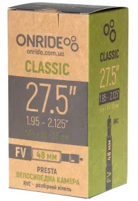 Камера ONRIDE Classic 27.5"x1.95-2.125" FV 48 RVC