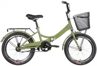 Велосипед 20" Formula SMART Vbr (2022) хаки с багажником, крыльями и корзиной
