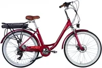 Велосипед 26" Dorozhnik eRUBY DD FR 36B 12.5А*г 500Вт (2025) бордовий