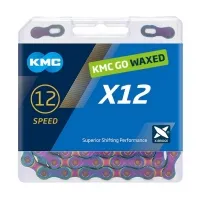 Ланцюг KMC X12 Aurora Blue 12-speed 126 links + замок Waxed (змащений парафіновим мастилом KMC GO WAX)