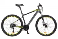 Велосипед 27,5" Leon XC 70 HDD серо-черно-салатный матовый 2018