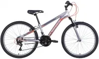Велосипед 24" Discovery RIDER AM (2021) серебристо-оранжевый (м)