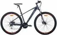 Велосипед 29" Leon TN-80 AM (2021) графитовый с черным и оранжевым (м)