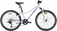Велосипед 24" Leon JUNIOR AM Vbr (2022) белый с сиреневым