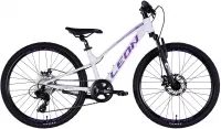 Велосипед 24" Leon Junior DD CS (2025) білий з бузковим