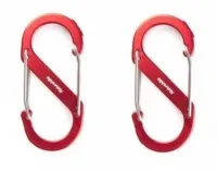 Карабін багатофункціональний Naturehike S-type NH20GS004, 50 мм, 2 шт, red