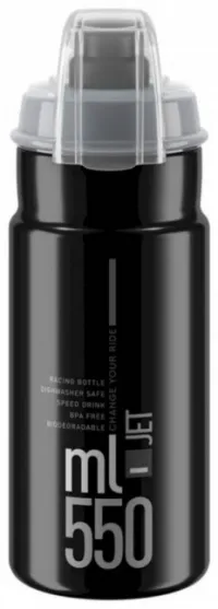 Фляга ELITE Jet Plus, 550ml, black/grey