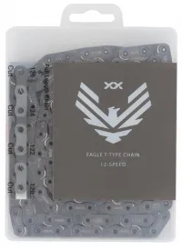 Цепь SRAM XX T-Type Eagle HollowPin 12-speed, 126 links, Powerlock, silver