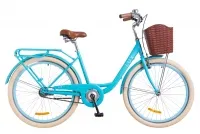 Велосипед 26" Dorozhnik Lux с корзиной, голубой 2018