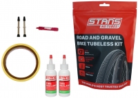 Набір (комплект) для безкамерки Stan's NoTubes Road Tubeless Kit 25 мм (стрічка 25 мм, ніпеля 55 мм, герметик 118 мл, викрутка)