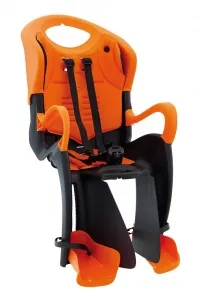 Сиденье задн. Bellelli Tiger Standart B-fix до 22кг, чёрно-оранжевое с оранжевой подкладкой