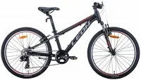 Велосипед 24" Leon Junior AM (2021) черно-оранжевый с серым (м)