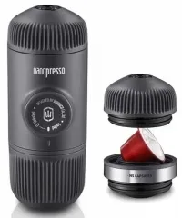 Портативна еспресо-кавоварка Wacaco Nanopresso з адаптером для капсули, grey