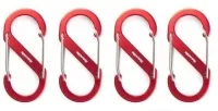 Карабін багатофункціональний Naturehike S-type NH20GS004, 40 мм, 4 шт, red
