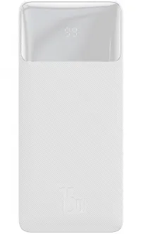 Універсальна мобільна батарея Baseus Bipow 30000mAh, PD 15W, USB-C, 2xUSB QC 3.0 white