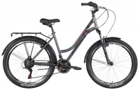 Велосипед 26" Formula OMEGA AM Vbr (2022) темно-сірий з червоним (м) з багажником та крилами