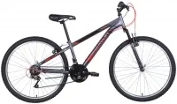 Велосипед 26" Discovery RIDER AM (2021) графитово-черный с красным (м)