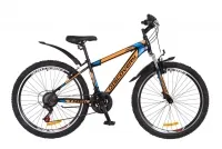 Велосипед 26" Discovery Trek, черно-оранжево-синий матовый 2018