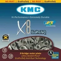 Цепь KMC X8 EPT, 8-ск., 116 звеньев + замок