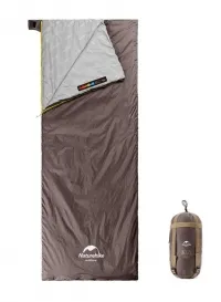 Спальный мешок Naturehike Summer LW180 NH21MSD09 (15°C) 190 см M (левый), brown