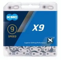 Ланцюг KMC X9 9-speed 114 links silver/grey + замок