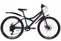 Велосипед 24" Discovery FLINT DD (2022) зеленый (м) с крыльями