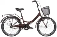 Велосипед 24" Formula SMART Vbr (2022) коричневый с багажником, крыльями и корзиной