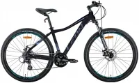 Велосипед 27.5" Leon XC-LADY AM DD (2022) черный с сиреневым (м)