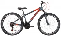 Велосипед 26" Discovery RIDER AM Vbr (2022) темно-серебристый с красным (м)
