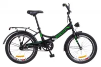 Велосипед 20" Formula Smart с фонарем, черно-зеленый 2018