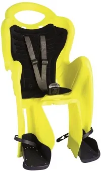 Сиденье задн. Bellelli Mr Fox Сlamp (на багажник) до 22кг, неоново-жёлтое с чёрной подкладкой (Hi Vision)