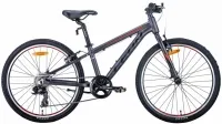 Велосипед 24" Leon Junior (2021) антрацитовий з червоним (м)