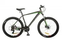 Велосипед OptimaBikes F-1 HDD 26" 2017 серо-зеленый