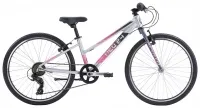 Велосипед 24" Apollo NEO 7s girls (2024) brushed alloy charcoal pink