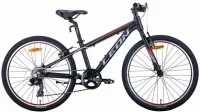 Велосипед 24" Leon Junior (2021) черно-оранжевый с серым (м)