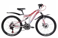 Велосипед 24" Discovery ROCKET AM2 DD (2021) срібно-червоний