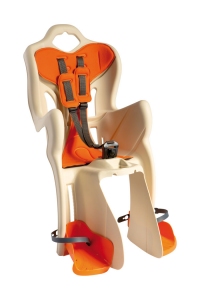 Сидіння задн. Bellelli PEPE Standart Multifix до 22кг, бежеве з помаранчевої підкладкою