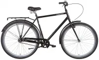 Велосипед 28" Dorozhnik COMFORT MALE Velosteel (2022) чорний (м) з багажником та крилами
