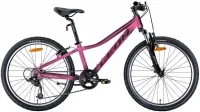 Велосипед 24" Leon JUNIOR AM Vbr (2022) рожевий з чорним (м)