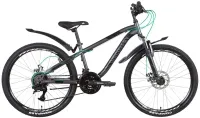Велосипед 24" Discovery FLINT AM DD (2022) темно-серый с черным (м) с крыльями