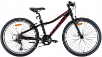Велосипед 24" Leon JUNIOR Vbr (2022) черный с красным (м)
