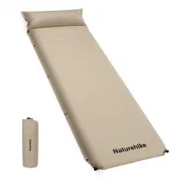 Коврик самонадувающийся одноместный с подушкой Naturehike CNK2450WS020, 100 мм, khaki