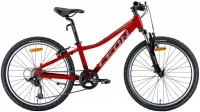Велосипед 24" Leon JUNIOR AM Vbr (2022) червоний з сірим